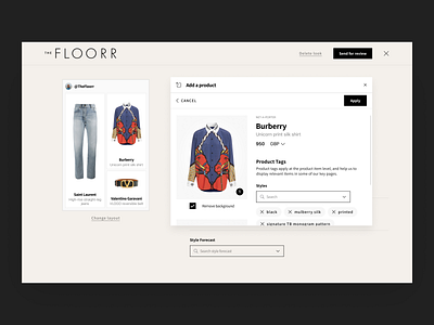 THE FLOOR — Look Builder build builder clothes constructor create look fashion look