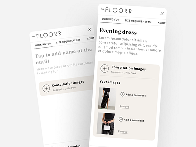THE FLOOR — Request a consultation build clothes consultation fashion luxury
