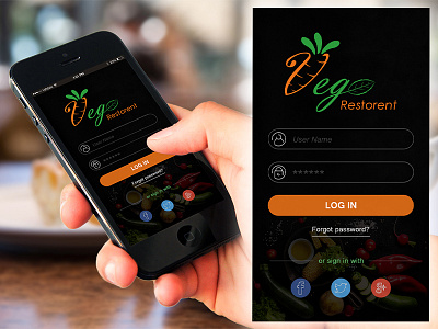 Veg Restaurants app concept restaurants app uiux