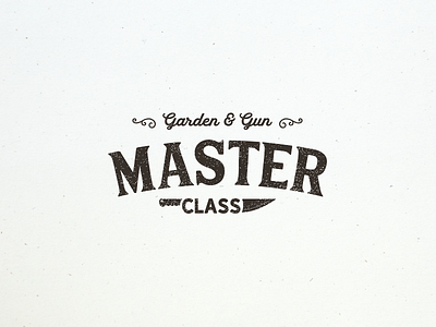Garden & Gun Master Class Logo branding design events gardenandgun logo