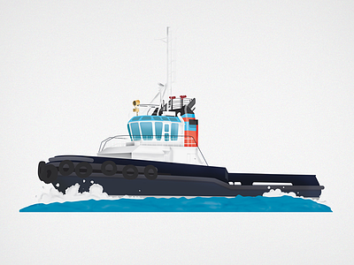 Hamnbogserare boat illustration shipping