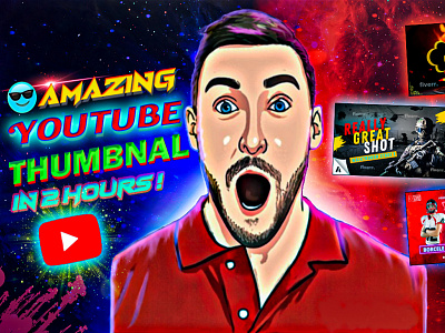 Amazing Youtube Thumbnail Design branding graphic design logo