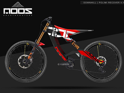 MOOS Dh downhill Frame bicycle bike design downhill enrico bondi graphic design illustration