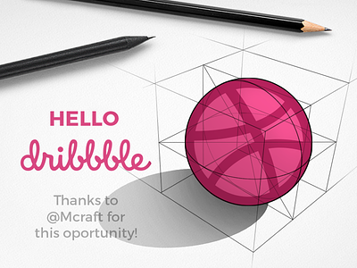 First Shot 3d ball branding design dribbble first draft logo pencil sketch sphere