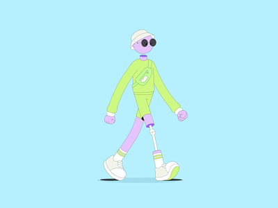 Strange long legs are walking. ae animation bone character animation illustration long legs walking