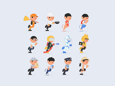 Let's run! ae animation character illustration motion motiongraphics nft nftart occupation run