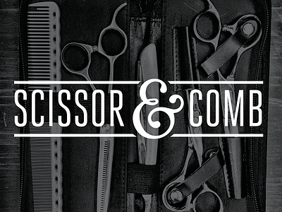 scissor & comb logo salon