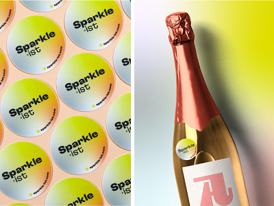 Sparkle-ist Sticker branding champagne logo sparkle sticker typography