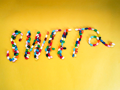 Sweet jelly beans sweet typography