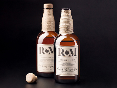 RM Rum alexey malina bomb bottle calligraphy design intelligence label packaging rm rum typography