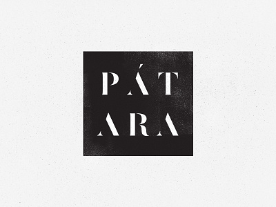 Restaurant Patara black georgian logo minimal restaurant square stencil typography white