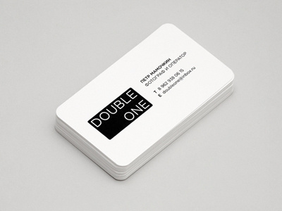Double One Business Cards alexey malina business cards double one id identity logo minimalism simple white