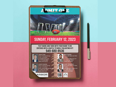 Super Bowl LVII Flyer design flyer graphic design superbowl