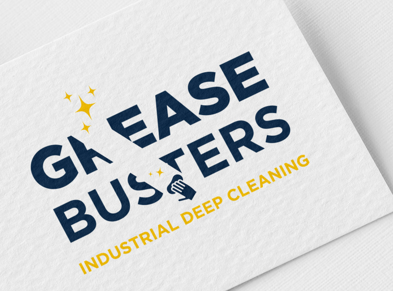Grease Busters Industrial Deep Cleaning Logo by Darren James