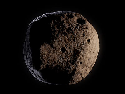 Asteroid 3d asteroid blender cgi rendering sci fi space