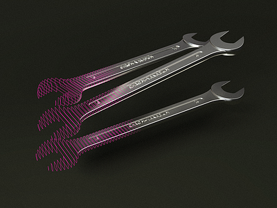 Vanishing Wrench 3d cgi rendering wrench