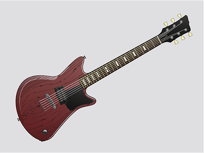 Streamline concept guitar instrument streamline vector