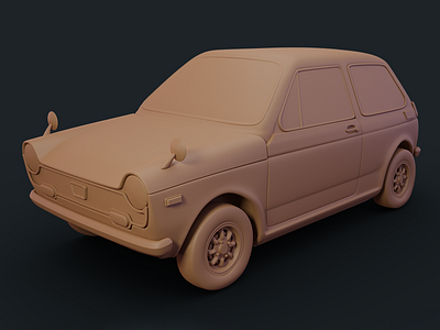 Honda N360 in progress 3d automotive blender car cgi honda kei modelling n360 rendering vehicle