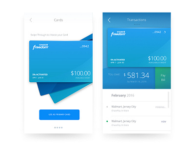 Chase Pay Wallet cards chase mobile pay payment transactions ui wallet