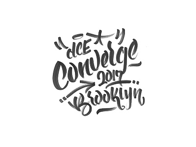 Lettering – Converge lockup brooklyn chase crayola lettering