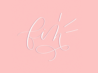 First Shot calligraphy feminine fin french handlettering pink procreateapp typography