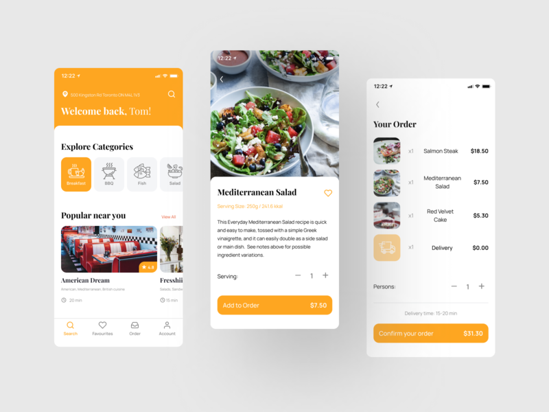 Your Meal | Food Delivery Mobile App app cart delivery design eat ecommerce food food and drink food delivery app interface ios meal menu order product product design product page restaurant ui ux