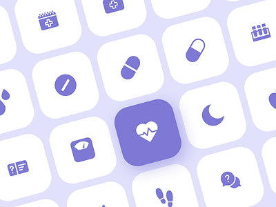Main Icons | ActiveLife App app clean doctor fitness health health icons healthcare iconography icons iconset interface minimal mobile symbols tracker ui vector