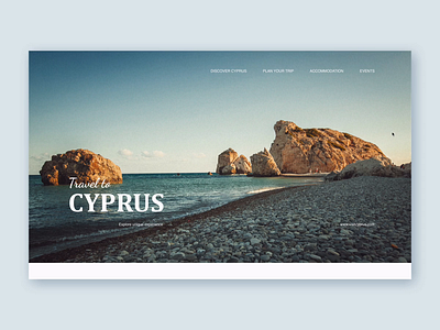 Welcome to Cyrpus | Landing page animation cyprus holiday interface landing page minimal tourism tourist travel travel website travelling ui ux