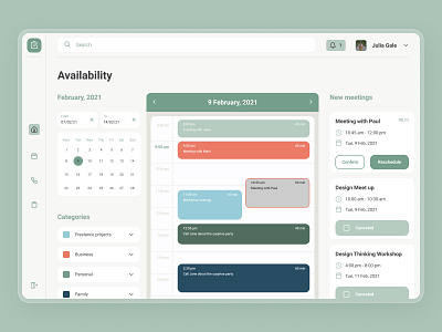 Meettime | Dashboard agenda available branding design desktop events interface meeting meetup minimal planning schedule timeline ui ux website