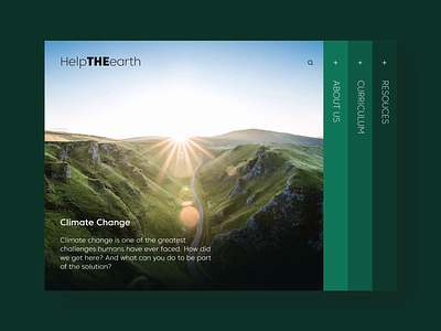 Educational Course | Landing page climate climate change course curriculum design education environment green interface landing page minimal planet ui ux web website