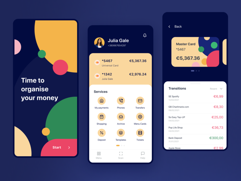 Your Savings App | Mobile Application app bank banking cards design finance finance app interface minimal money save saving services transfer ui ux