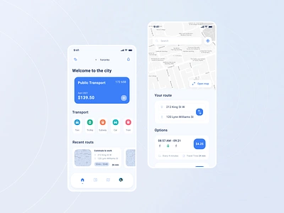 Public Transport App | Mobile Application app car design interface ios metro minimal public transport route subway taxi tram transition transport travel app trip ui ux