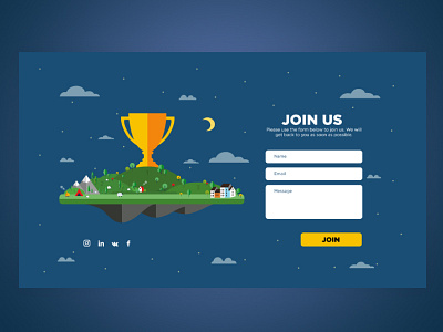 Big Year - Contact Page america brand clear competition contact page illustration ui ux web design