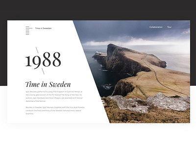 Time in Sweden | Storytelling Page clean story storytelling sweden web design