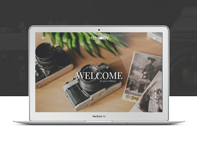 Memory | E-commers Landing page app design e commers interface landing one page photography promo ui ux web