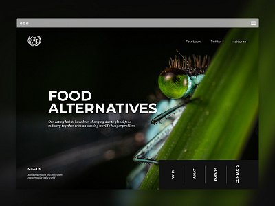 Landing Page | Food Alternatives alternative ants design food interface landing landing page minimal page portfolio ui ux web website