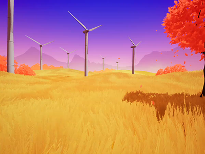 Wheat field 3d animation environment game art game design games illustration ue4