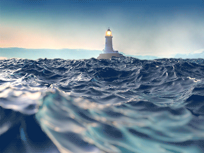 Ocean animation 3d animation cinema4d environment lighthouse nuke ocean wave