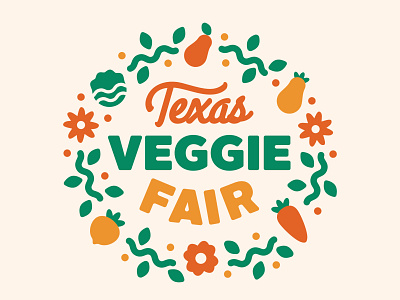 Texas Veggie Fair design graphic design illustration texas vegetables