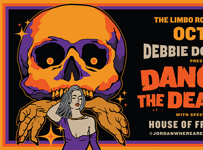 Dance for the Dead dance death design graphic design halloween illustration skull