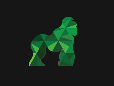 Gorilla logo animal art gorilla green jungle king logo shape shot triangle