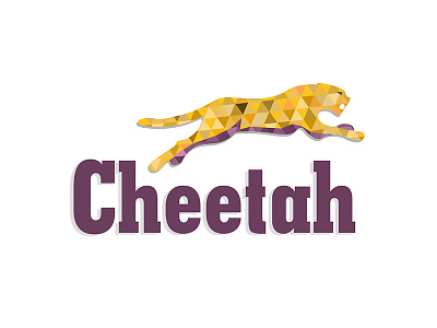 Cheetah with shapes animal cheetah design logo shapes triangle
