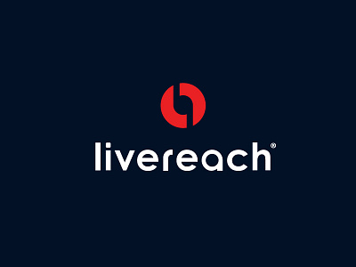 Livereach logo concept design graphic idea. live livereach logo logodesign lr reach red