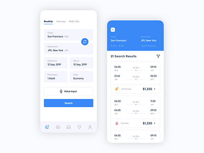 Trip Booking App application car car share flight hotel mobile app mobile design trip ui