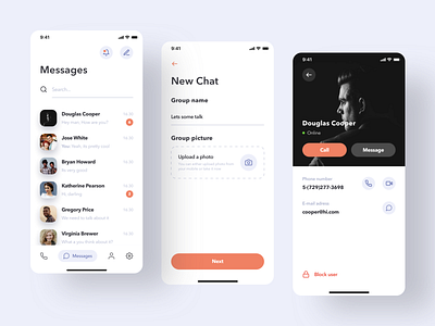 Messenger – Mobile Concept app application call app chat app message messaging app messenger mobile app mobile design ui