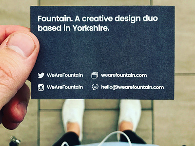 Fountain Business Card agency business card design digital hull identity showcase typography yorkshire