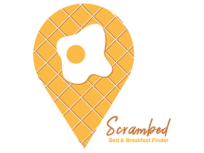 Scrambed Logo Design design eggs finder illustration location logo waffle