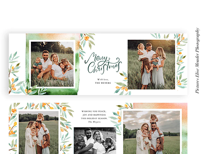 Christmas 5x7 Photo Card | Floral Waters graphic design