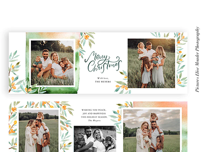 Christmas 5x7 Photo Card | Floral Waters