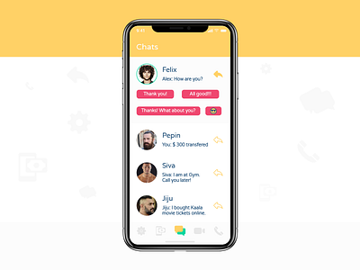 Jabber(Chat) Bot - iOS concept app bot chat ios mock up package